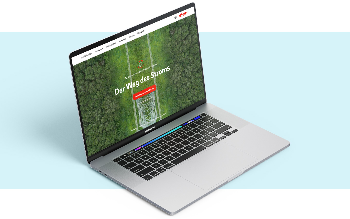 E.ON Weg des Stroms scrollytelling website